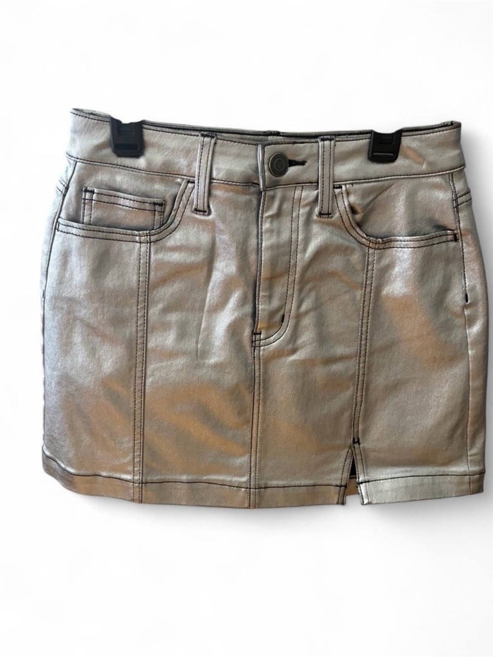 Women’s Brand New SO Clothing silver metallic mini skirt